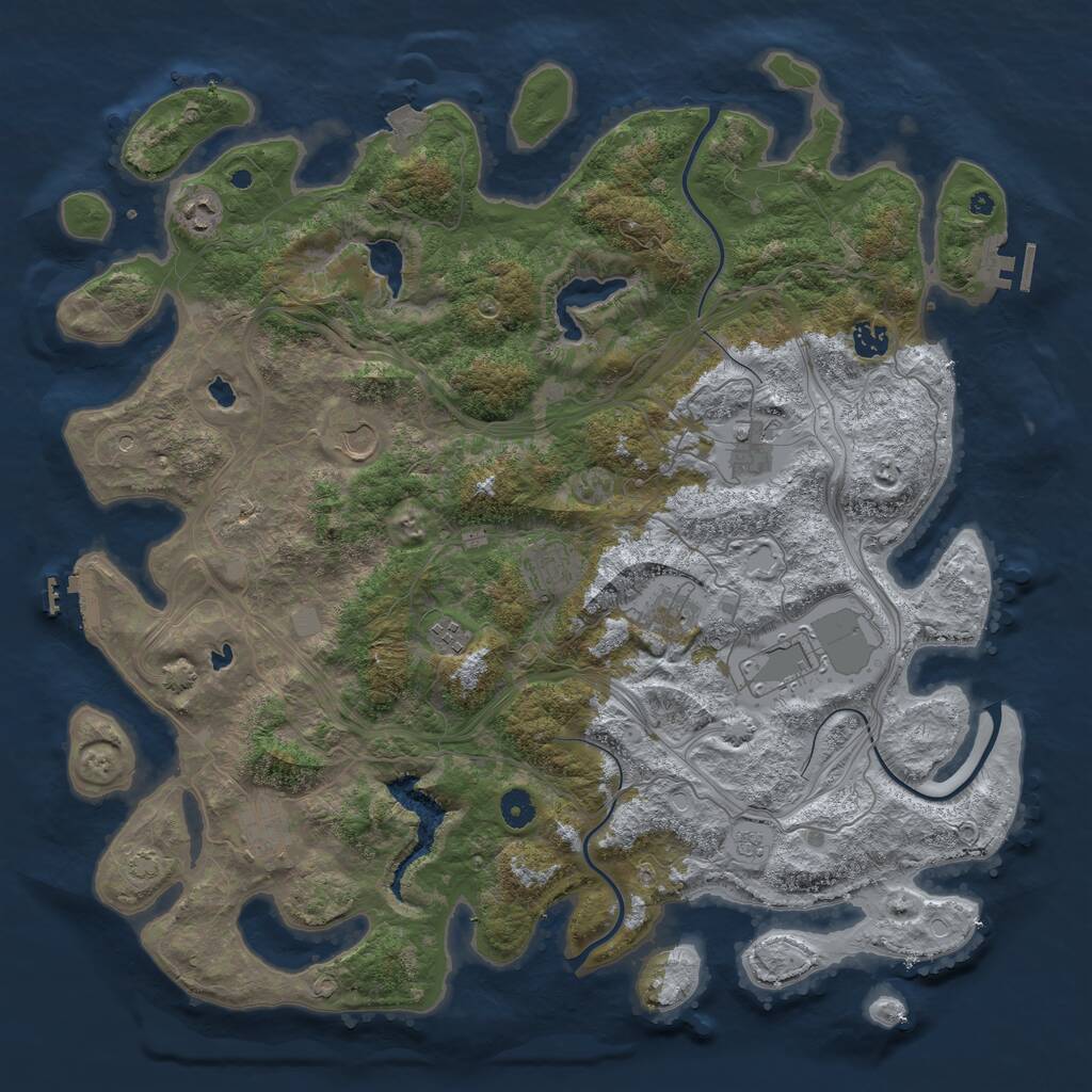 Rust Map: Procedural Map, Size: 4500, Seed: 12941004, 15 Monuments
