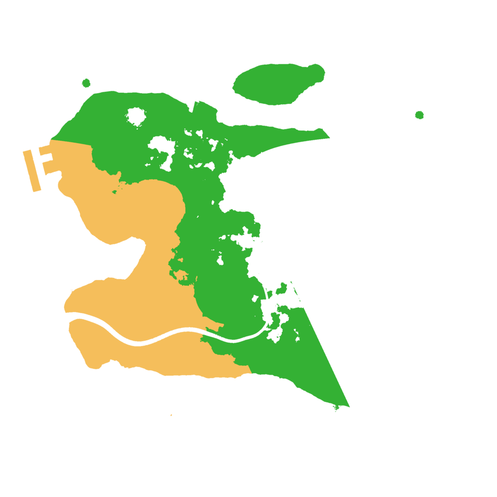 Biome Rust Map: Procedural Map, Size: 2400, Seed: 168