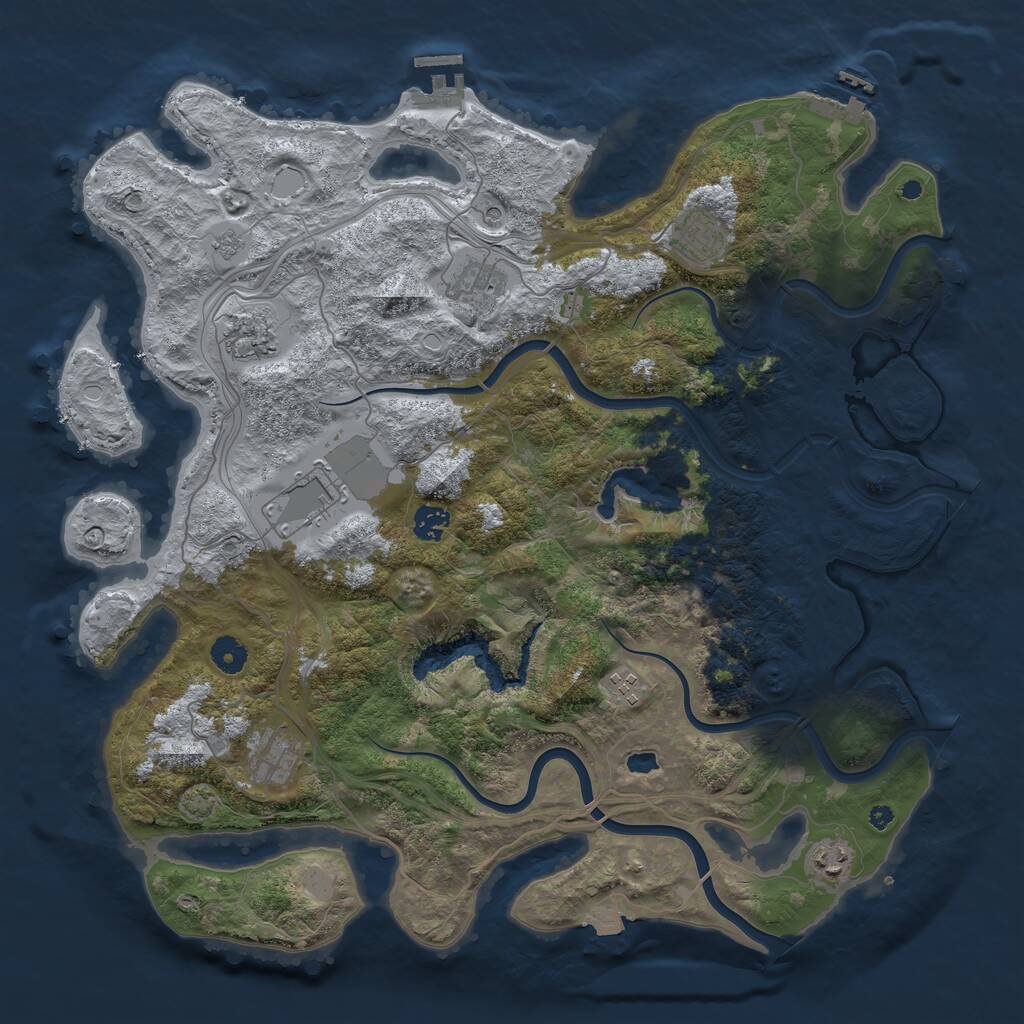 Rust Map: Procedural Map, Size: 4250, Seed: 1715158926, 14 Monuments