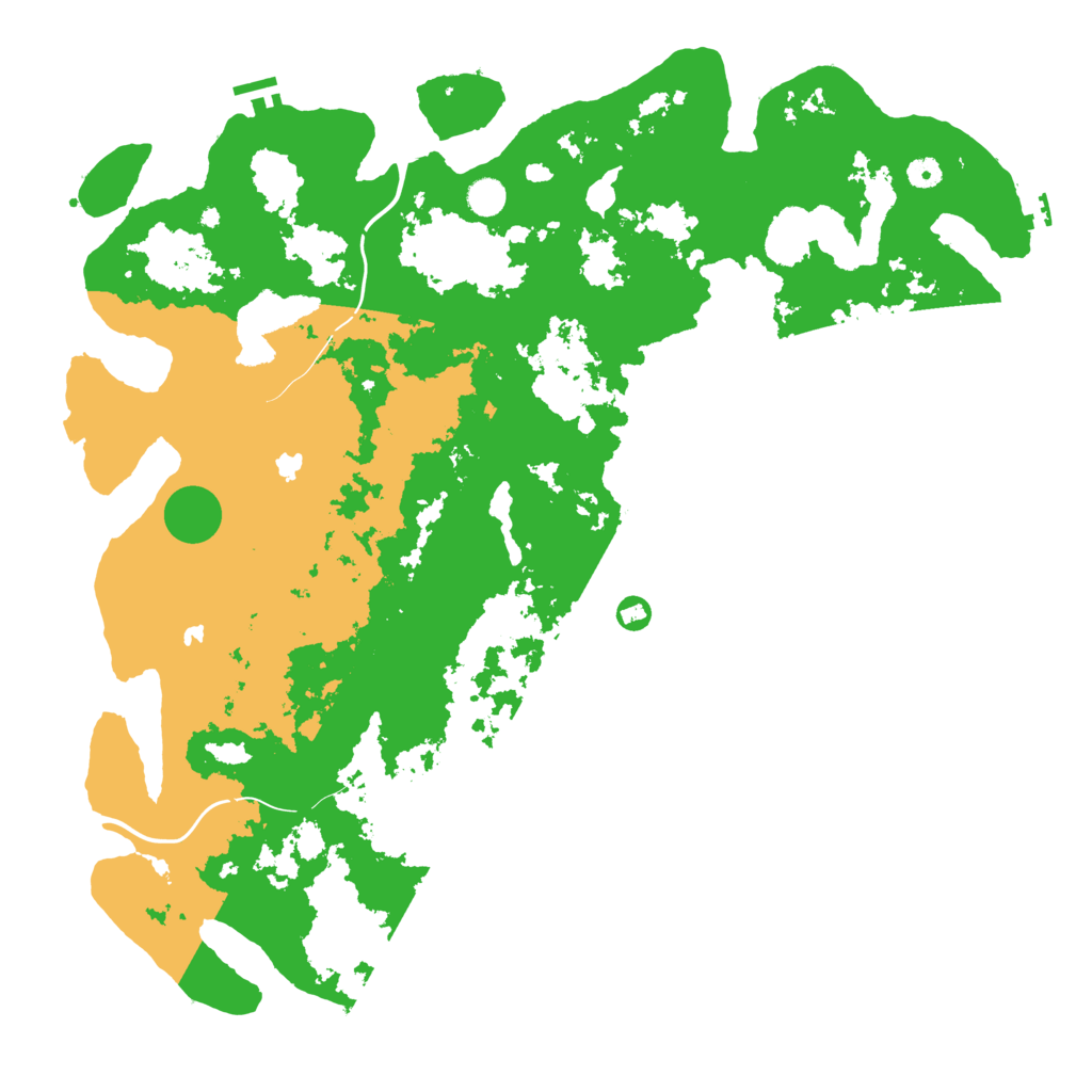 Biome Rust Map: Procedural Map, Size: 5000, Seed: 2032804412
