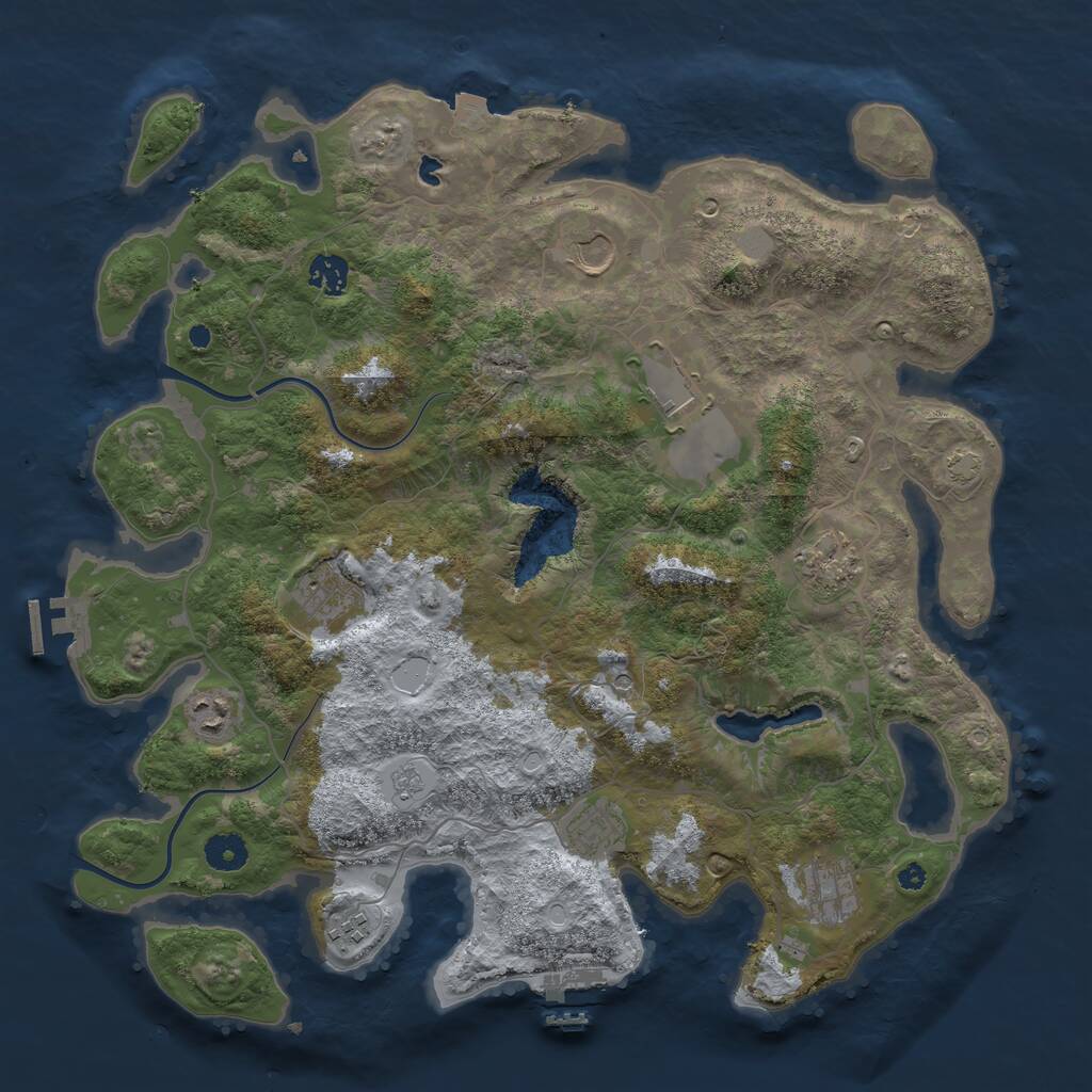 Rust Map: Procedural Map, Size: 4000, Seed: 596056, 15 Monuments