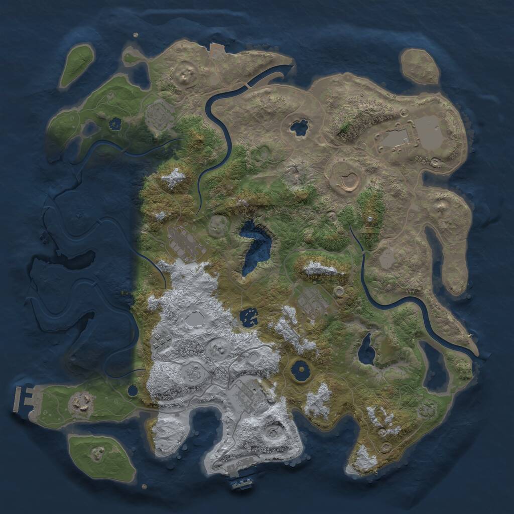 Rust Map: Procedural Map, Size: 4000, Seed: 596056, 15 Monuments