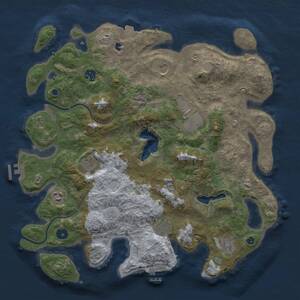 Thumbnail Rust Map: Procedural Map, Size: 4000, Seed: 596056, 15 Monuments