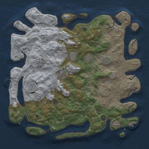 Thumbnail Rust Map: Procedural Map, Size: 4500, Seed: 77777, 19 Monuments