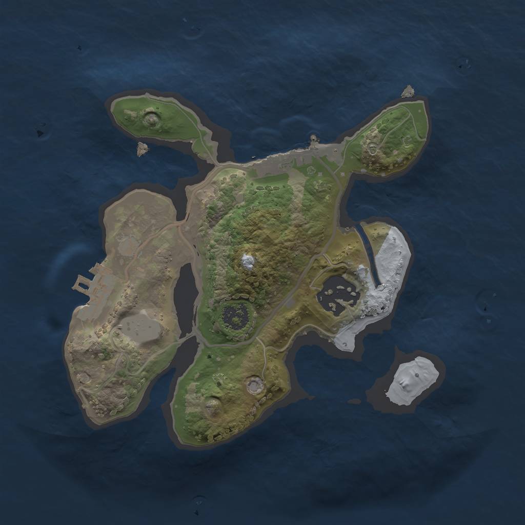 Rust Map: Procedural Map, Size: 2000, Seed: 155763837, 8 Monuments
