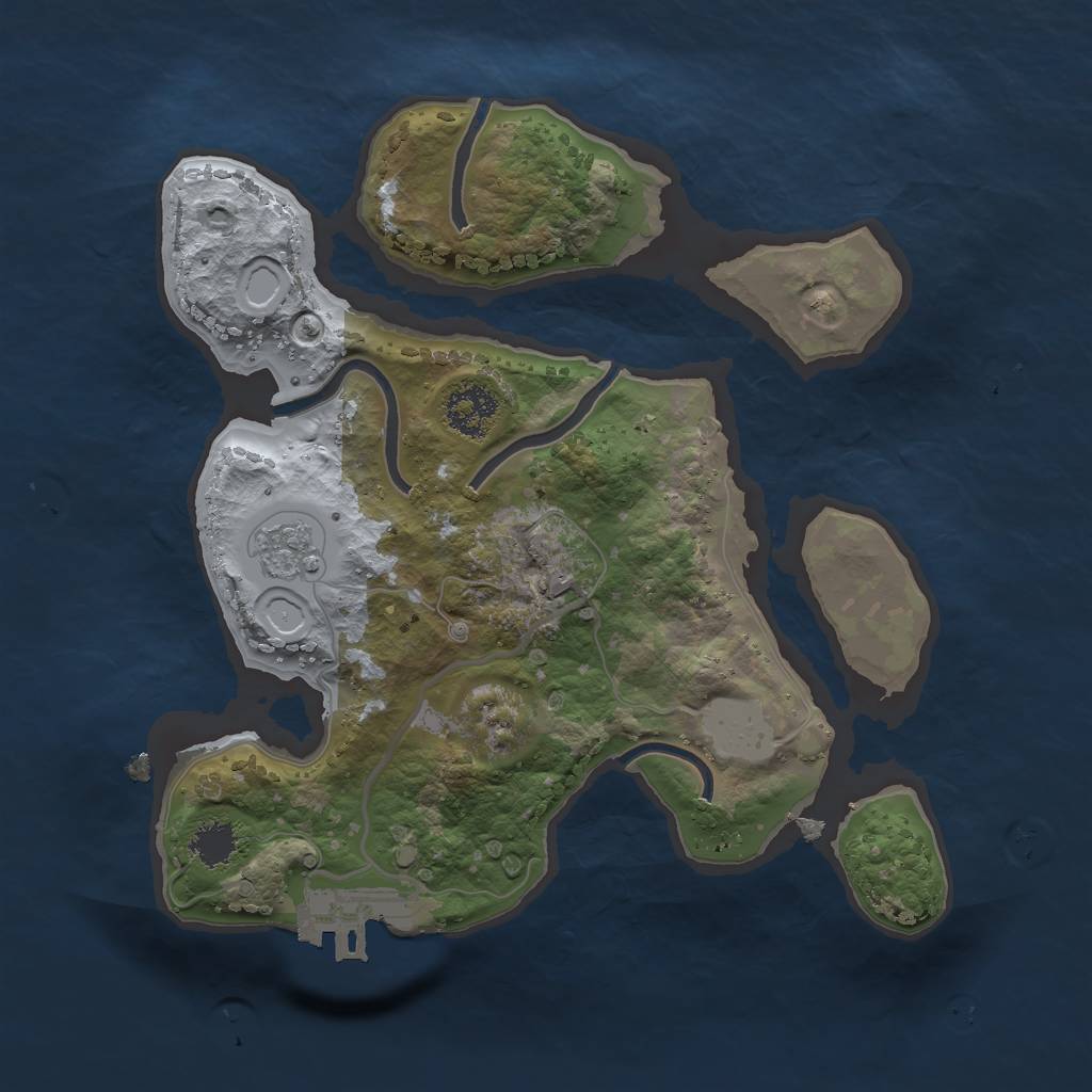 Rust Map: Procedural Map, Size: 2100, Seed: 4532153, 7 Monuments