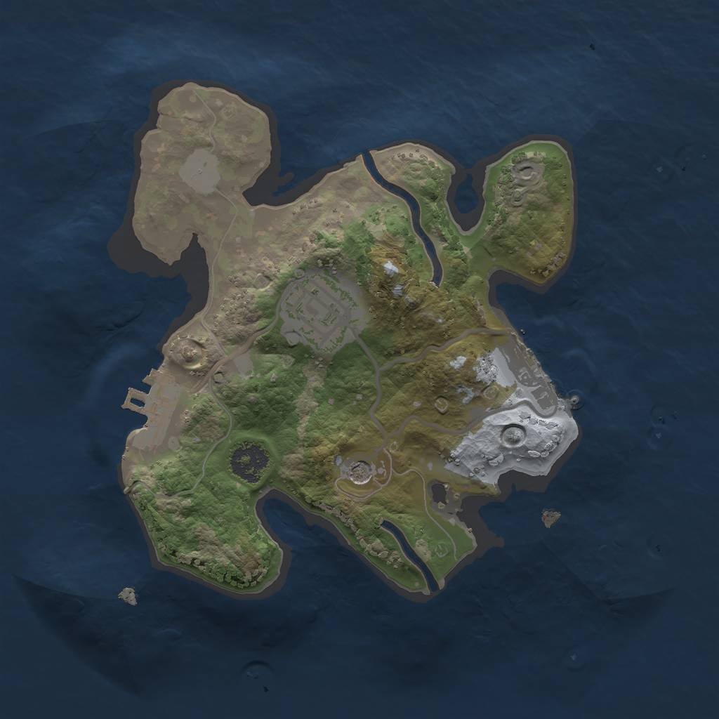 Rust Map: Procedural Map, Size: 2000, Seed: 894058042, 9 Monuments