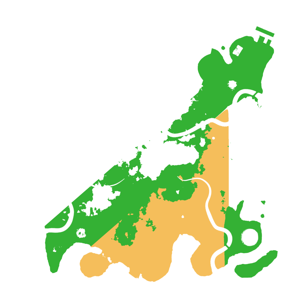 Biome Rust Map: Procedural Map, Size: 3200, Seed: 990907