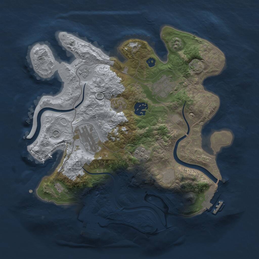 Rust Map: Procedural Map, Size: 2800, Seed: 1919, 10 Monuments