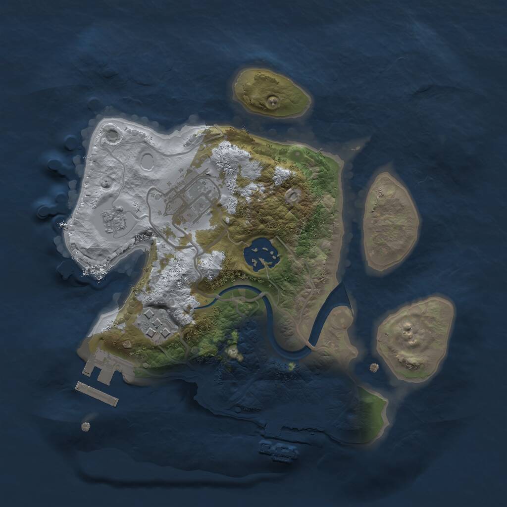 Rust Map: Procedural Map, Size: 2300, Seed: 1919, 7 Monuments