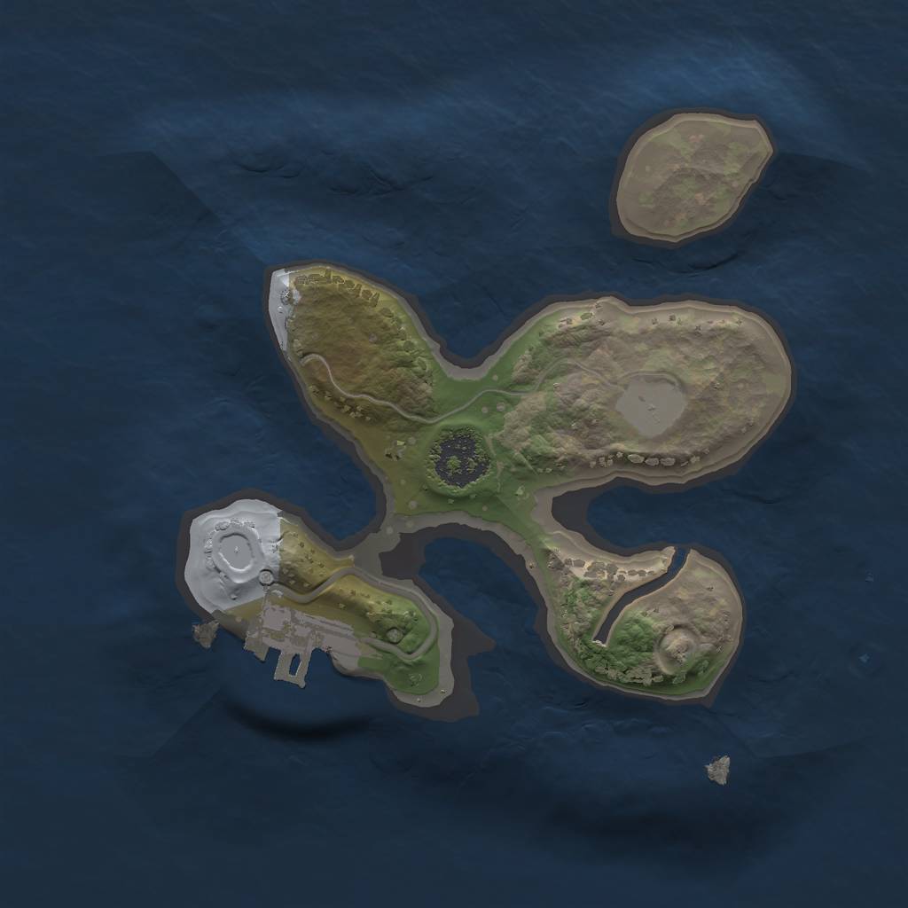 Rust Map: Procedural Map, Size: 1750, Seed: 2048, 6 Monuments