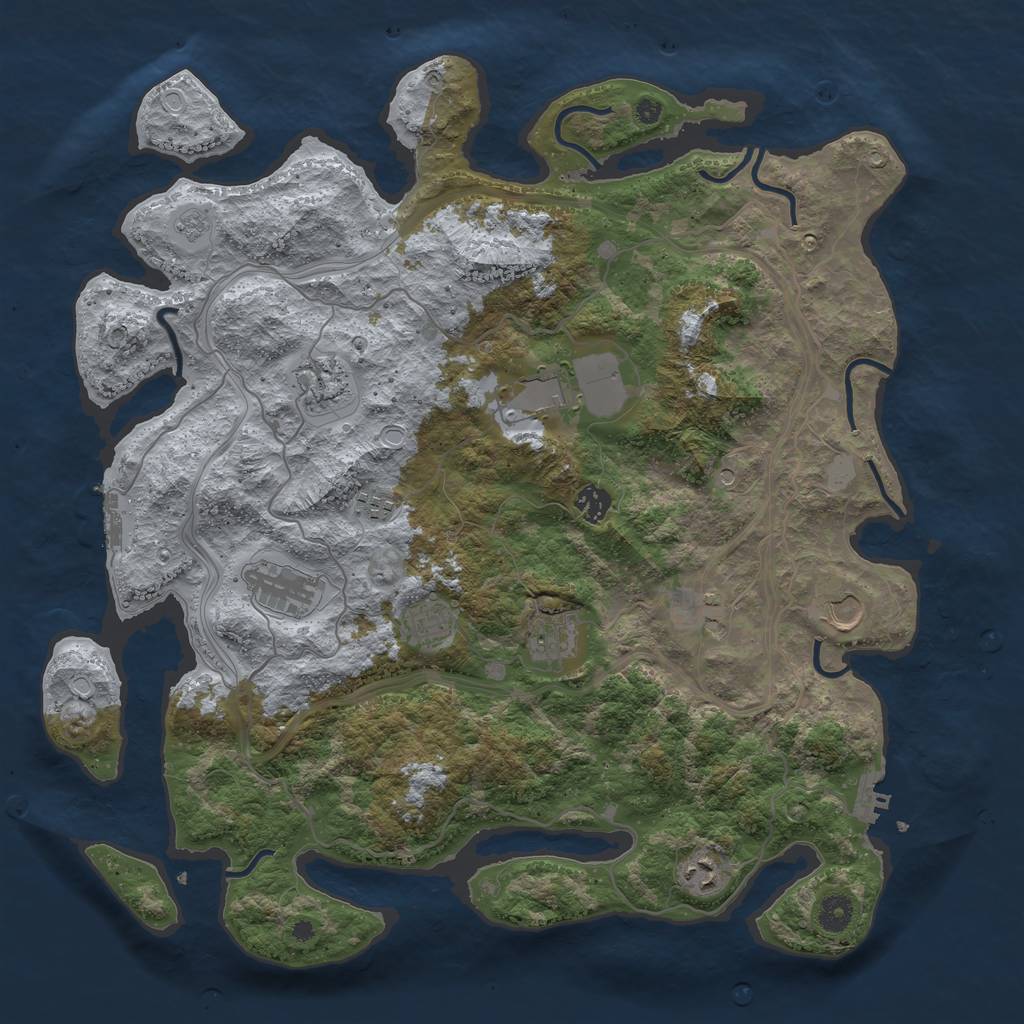 Rust Map: Procedural Map, Size: 4250, Seed: 7778, 19 Monuments