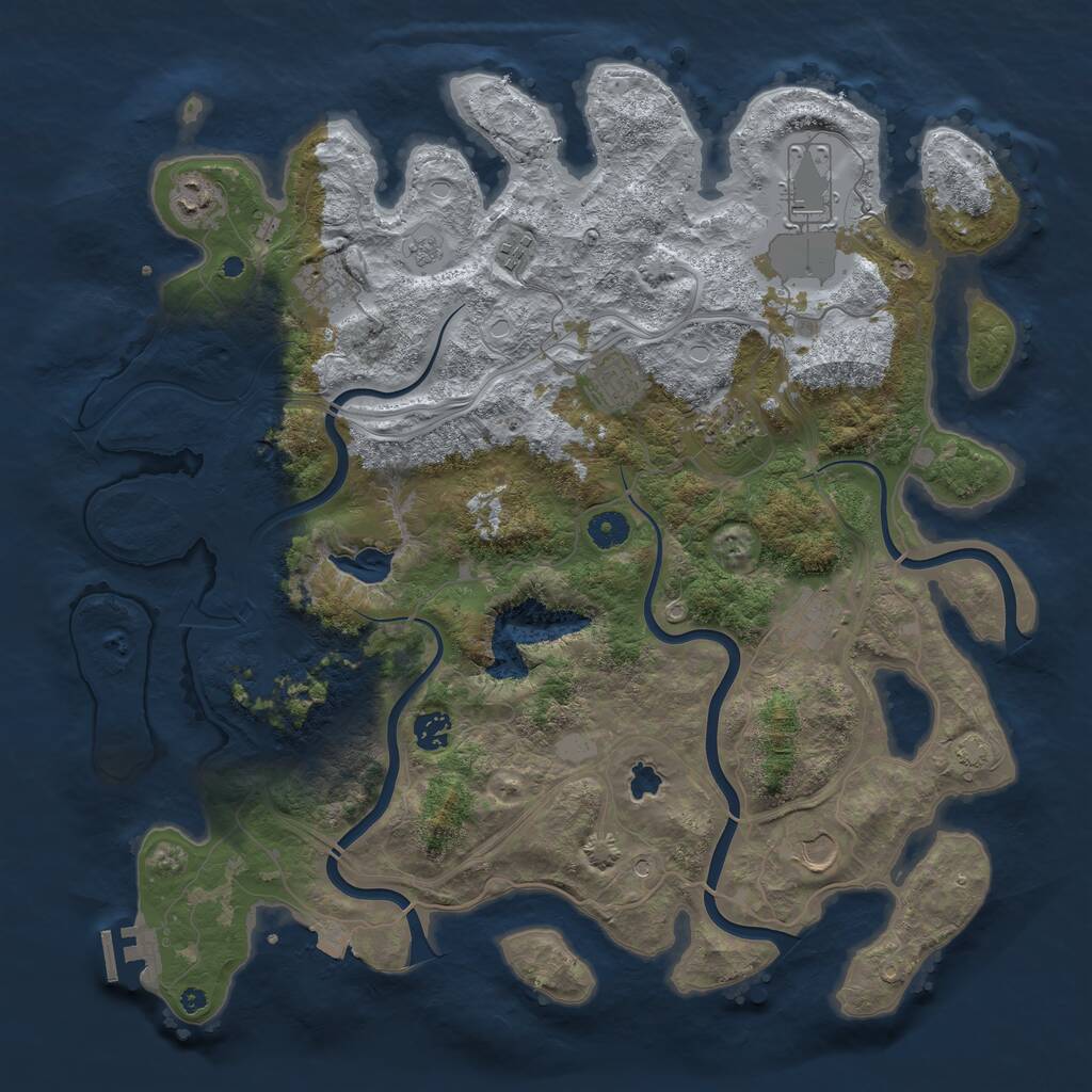 Rust Map: Procedural Map, Size: 4250, Seed: 1515964979, 14 Monuments