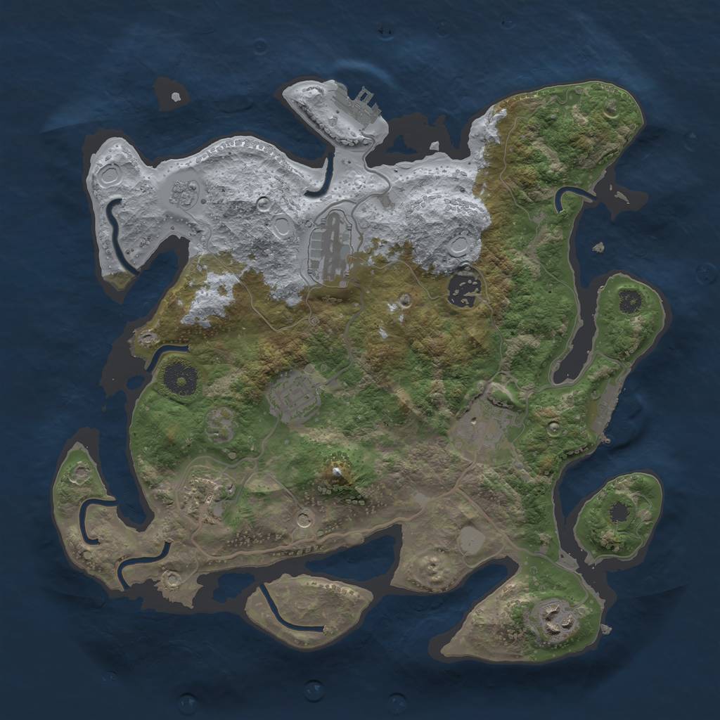 Rust Map: Procedural Map, Size: 3200, Seed: 5862731, 15 Monuments