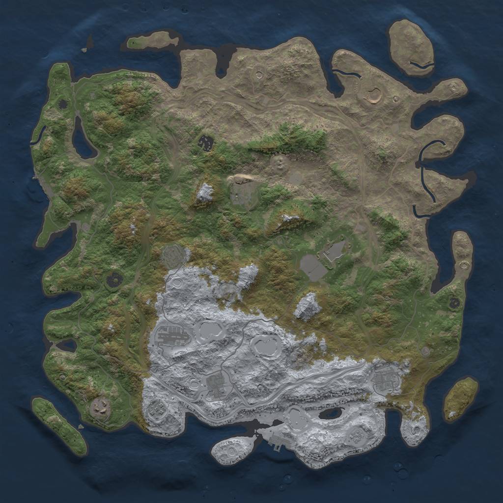 Rust Map: Procedural Map, Size: 4800, Seed: 112348, 19 Monuments