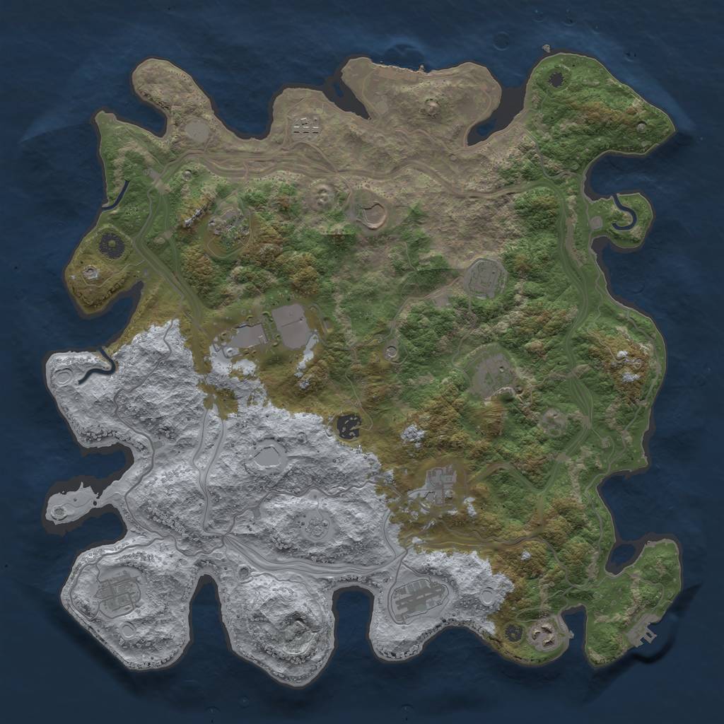 Rust Map: Procedural Map, Size: 4250, Seed: 1667942346, 20 Monuments