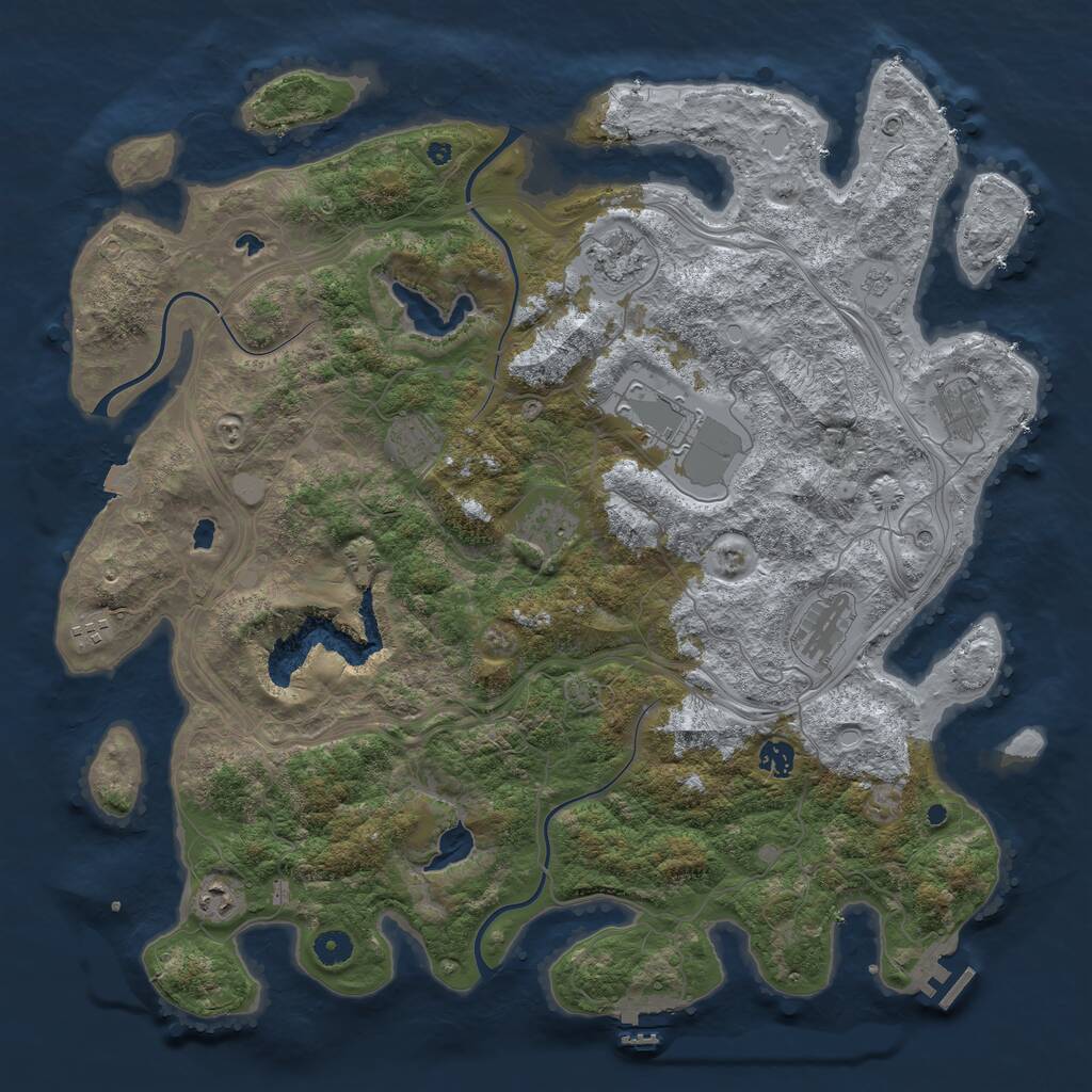 Rust Map: Procedural Map, Size: 4500, Seed: 6942003, 15 Monuments
