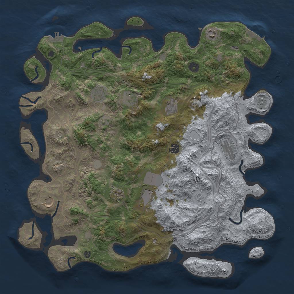 Rust Map: Procedural Map, Size: 4250, Seed: 4206969, 19 Monuments
