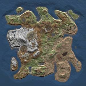 Thumbnail Rust Map: Procedural Map, Size: 3500, Seed: 91, 14 Monuments