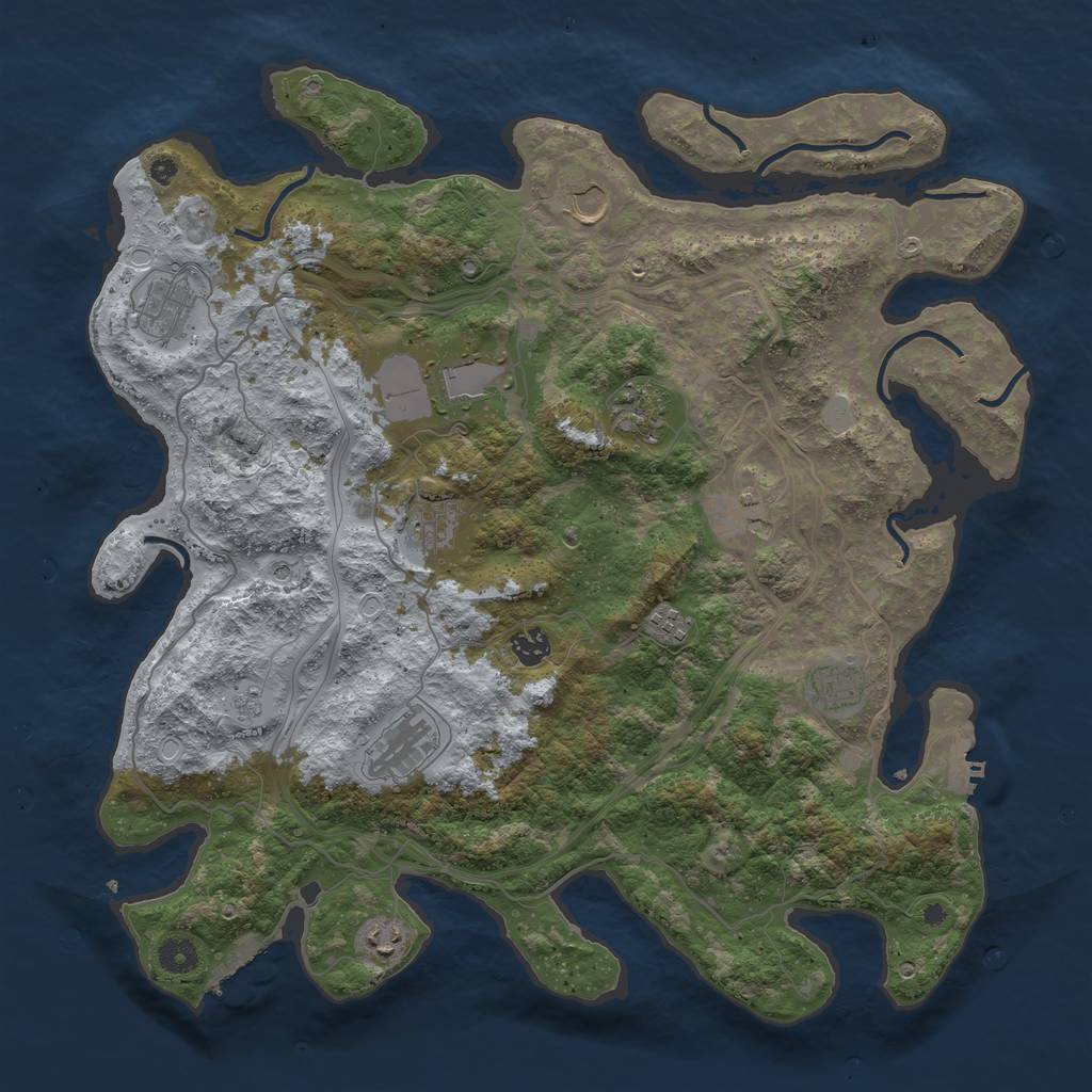 Rust Map: Procedural Map, Size: 4250, Seed: 26589, 20 Monuments