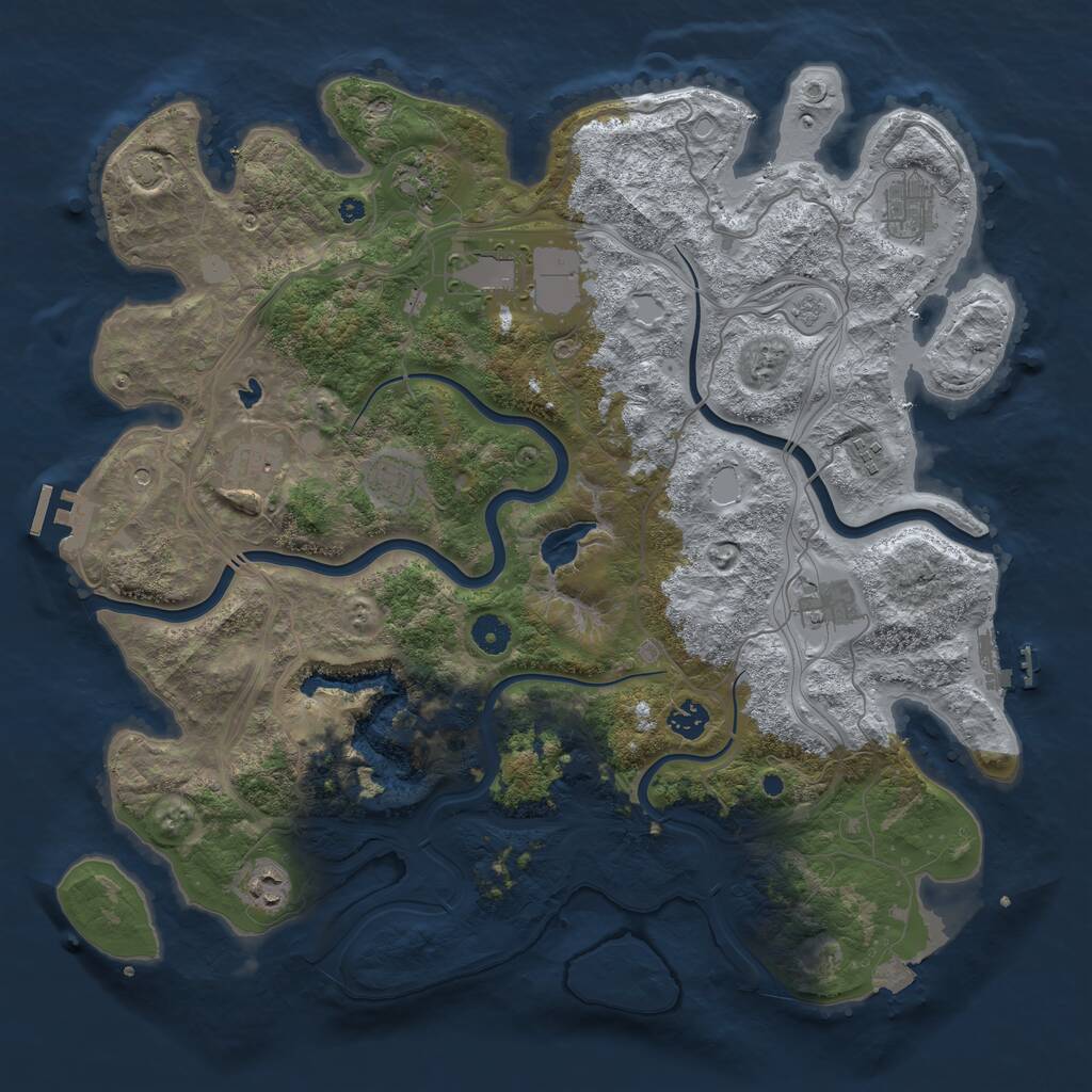 Rust Map: Procedural Map, Size: 4250, Seed: 1768510139, 15 Monuments