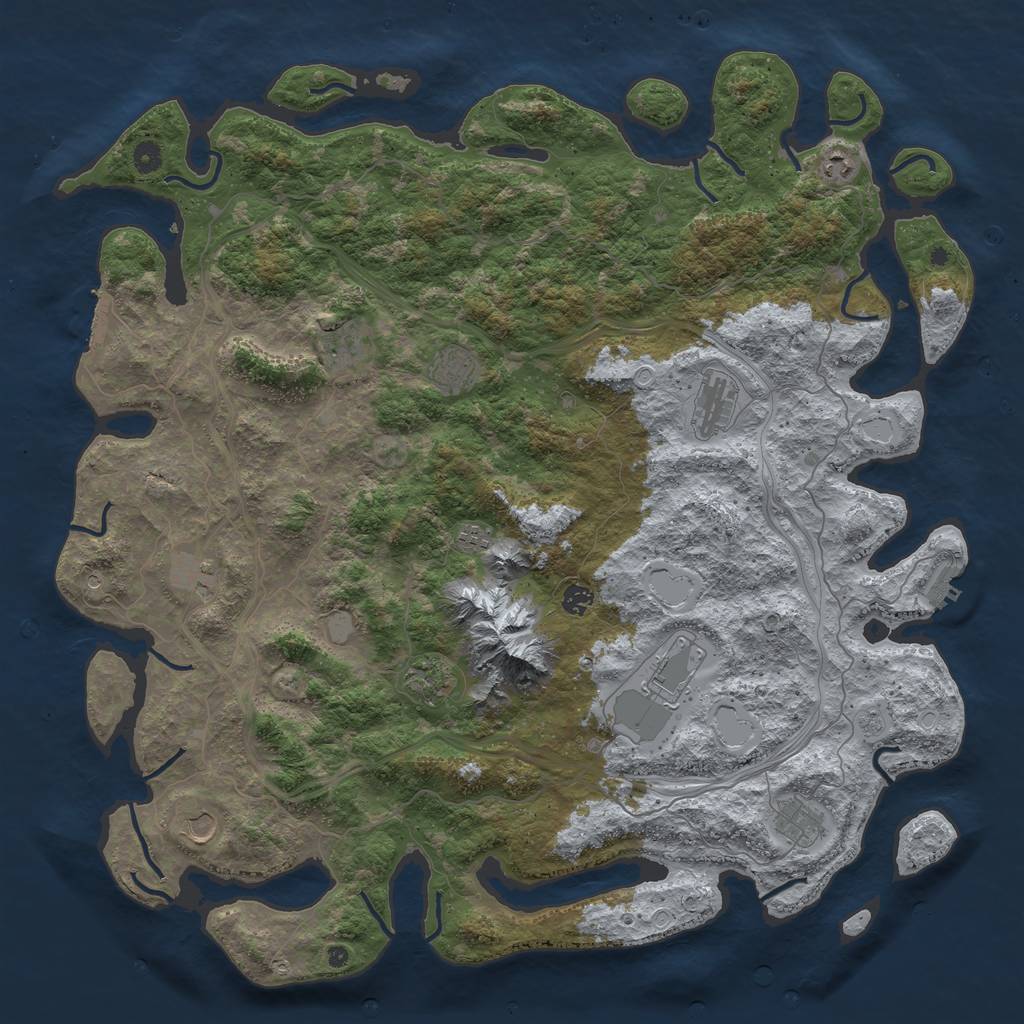 Rust Map: Procedural Map, Size: 5000, Seed: 111150892, 20 Monuments