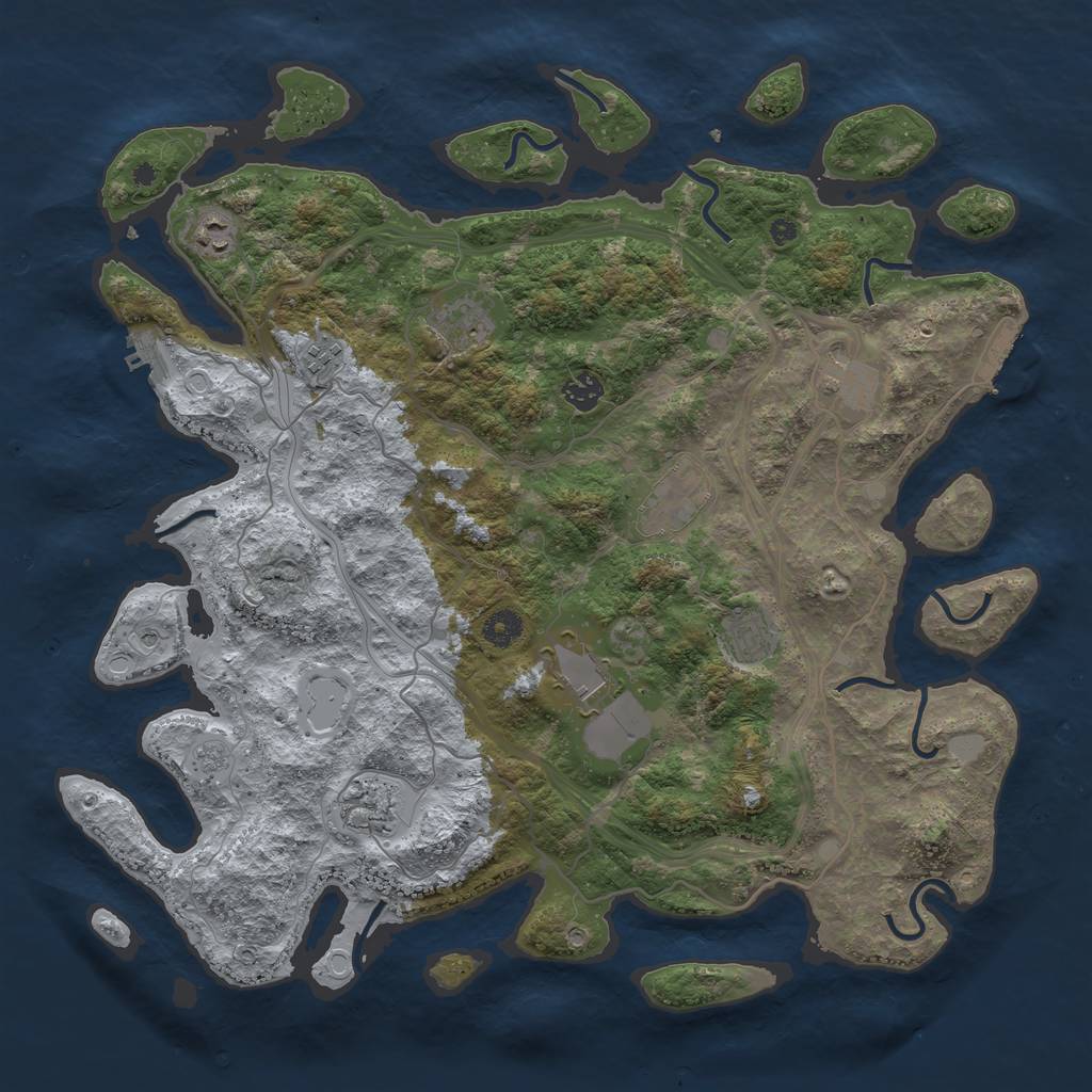 Rust Map: Procedural Map, Size: 4250, Seed: 5682445, 18 Monuments