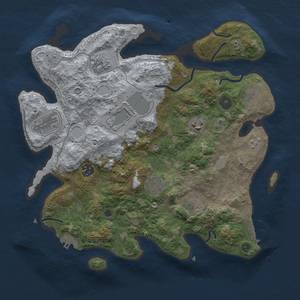 Thumbnail Rust Map: Procedural Map, Size: 3500, Seed: 71664565, 18 Monuments