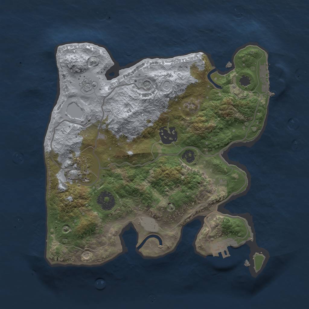 Rust Map: Procedural Map, Size: 2500, Seed: 420420, 11 Monuments