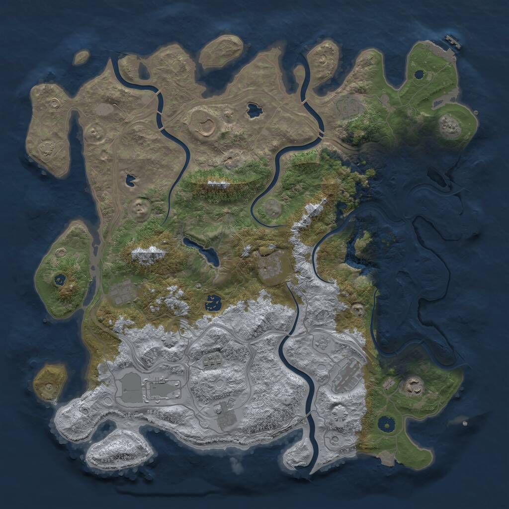 Rust Map: Procedural Map, Size: 4500, Seed: 20221103, 16 Monuments