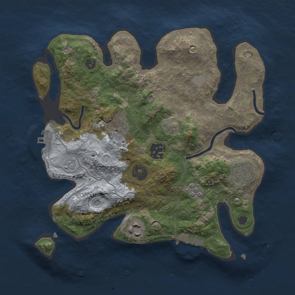 Rust Map: Procedural Map, Size: 2800, Seed: 122948554, 14 Monuments