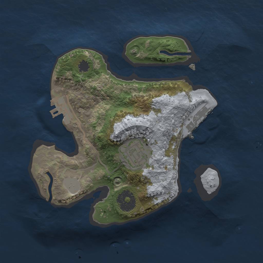 Rust Map: Procedural Map, Size: 2000, Seed: 134200, 8 Monuments