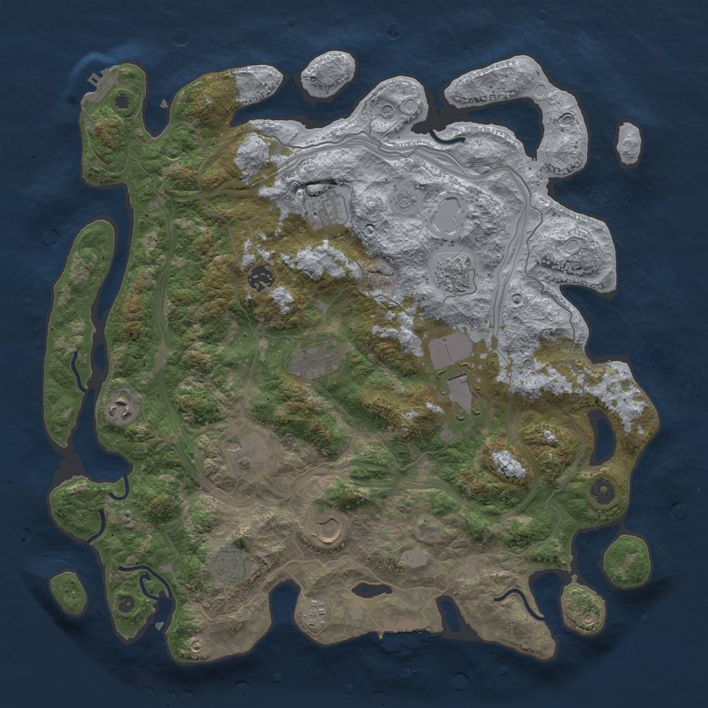 Rust Map: Procedural Map, Size: 4250, Seed: 1534724945, 19 Monuments