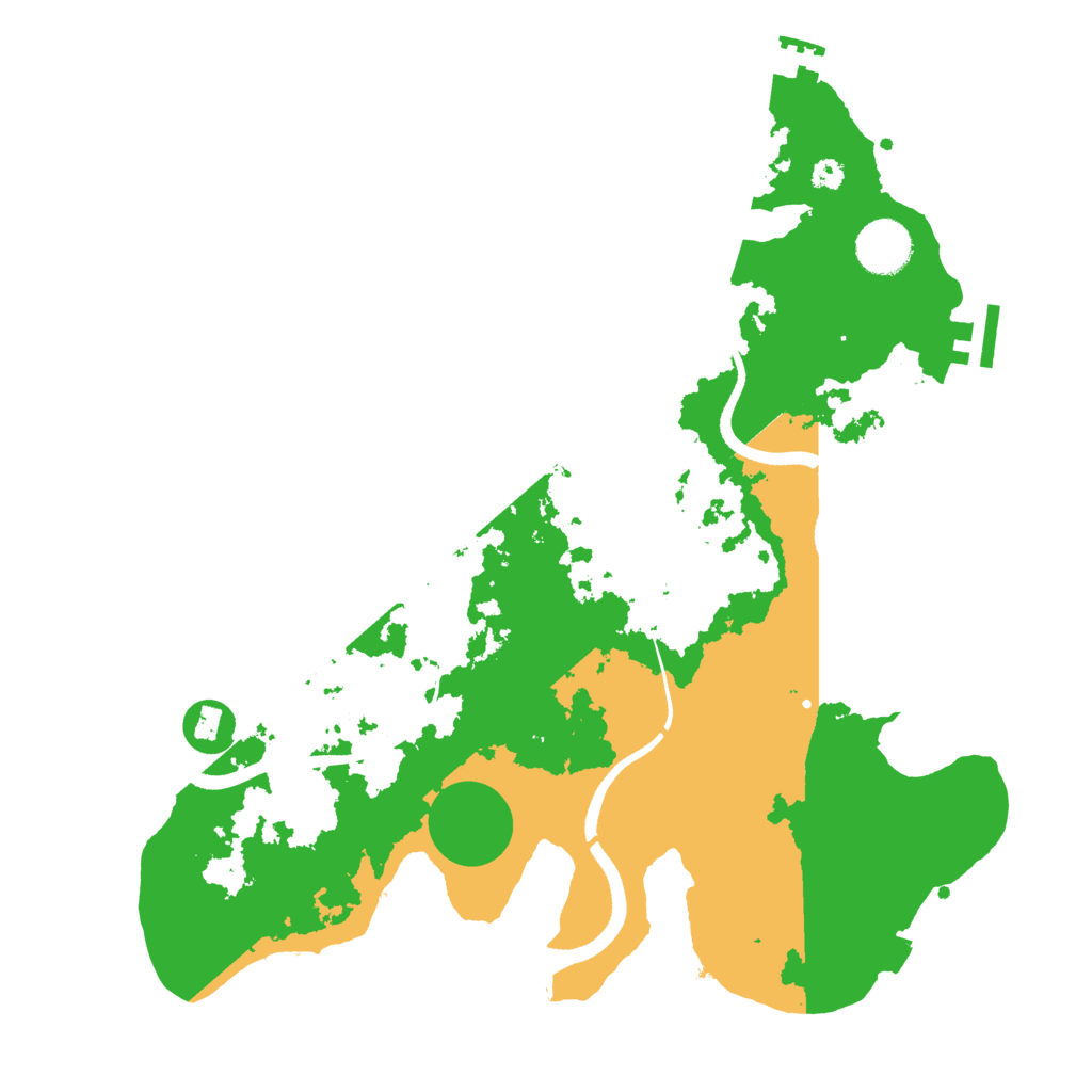 Biome Rust Map: Procedural Map, Size: 3500, Seed: 92277037