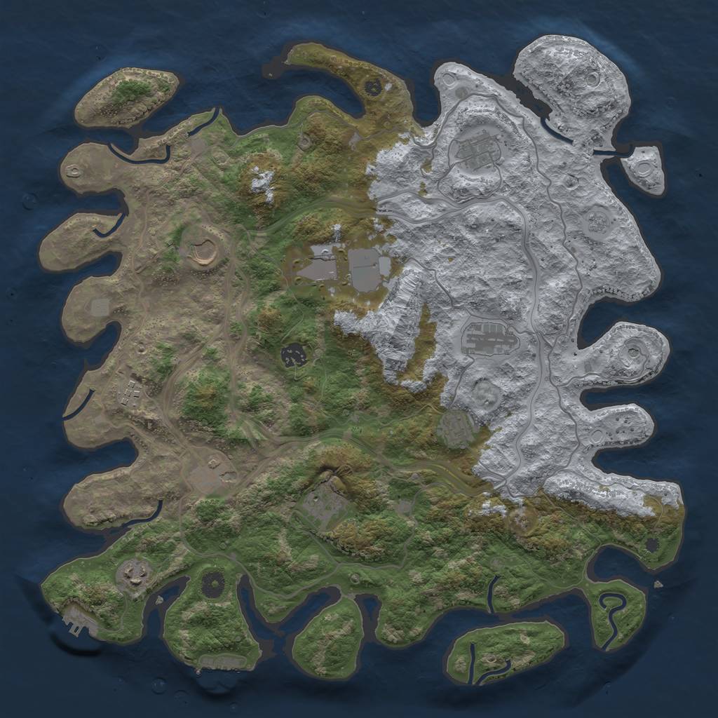 Rust Map: Procedural Map, Size: 4250, Seed: 1604717944, 19 Monuments