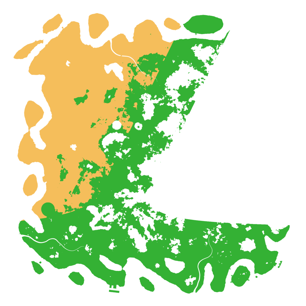 Biome Rust Map: Procedural Map, Size: 6000, Seed: 26538387