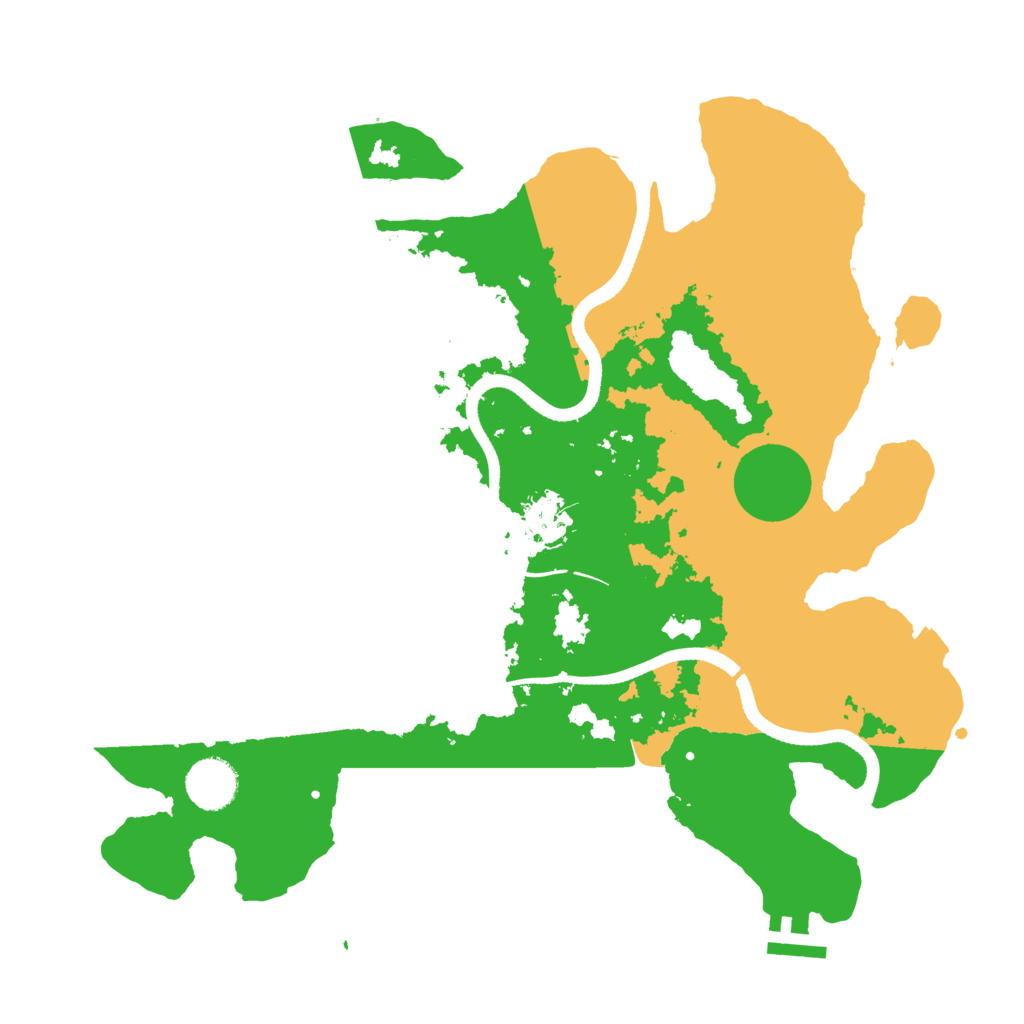 Biome Rust Map: Procedural Map, Size: 3500, Seed: 17780525