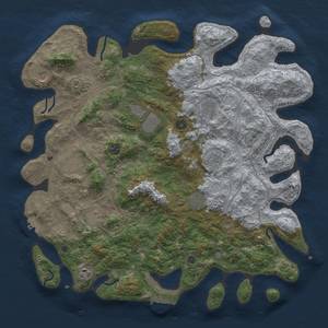 Thumbnail Rust Map: Procedural Map, Size: 4500, Seed: 1999215803, 19 Monuments