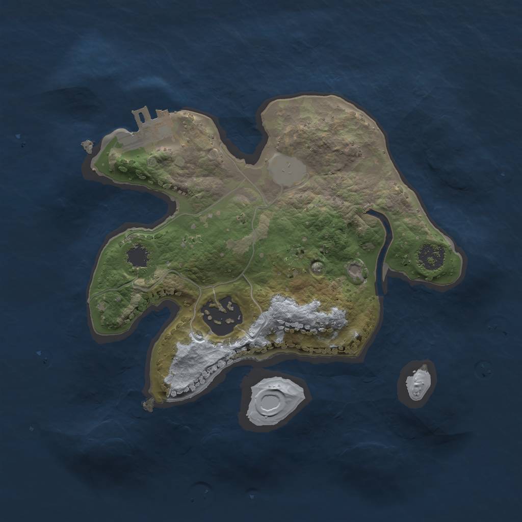 Rust Map: Procedural Map, Size: 2000, Seed: 1342000, 7 Monuments
