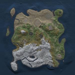 Thumbnail Rust Map: Procedural Map, Size: 3000, Seed: 387986800, 16 Monuments