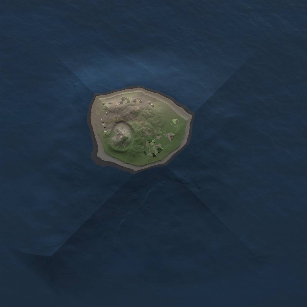 Rust Map: Procedural Map, Size: 1000, Seed: 848958884, 3 Monuments