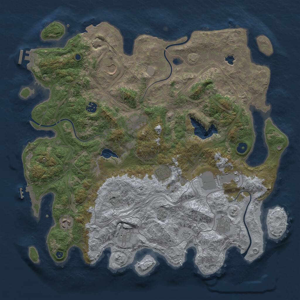 Rust Map: Procedural Map, Size: 4250, Seed: 1989, 15 Monuments