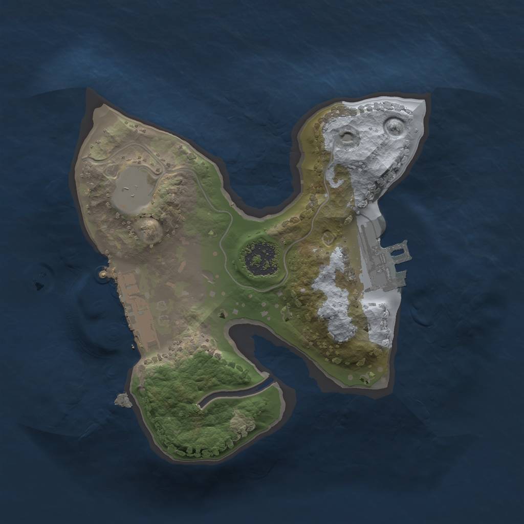 Rust Map: Procedural Map, Size: 1600, Seed: 5047, 6 Monuments