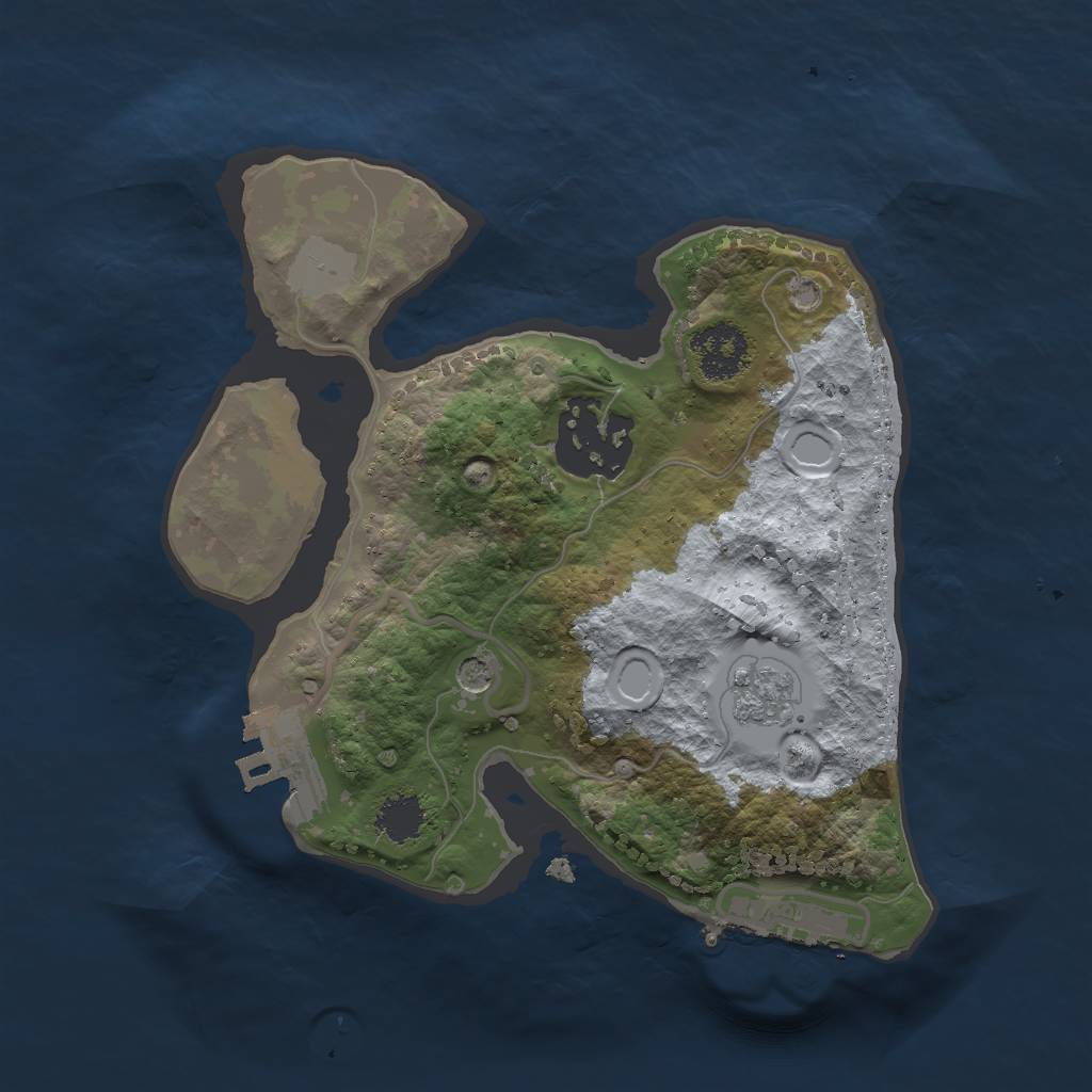 Rust Map: Procedural Map, Size: 2000, Seed: 550, 10 Monuments