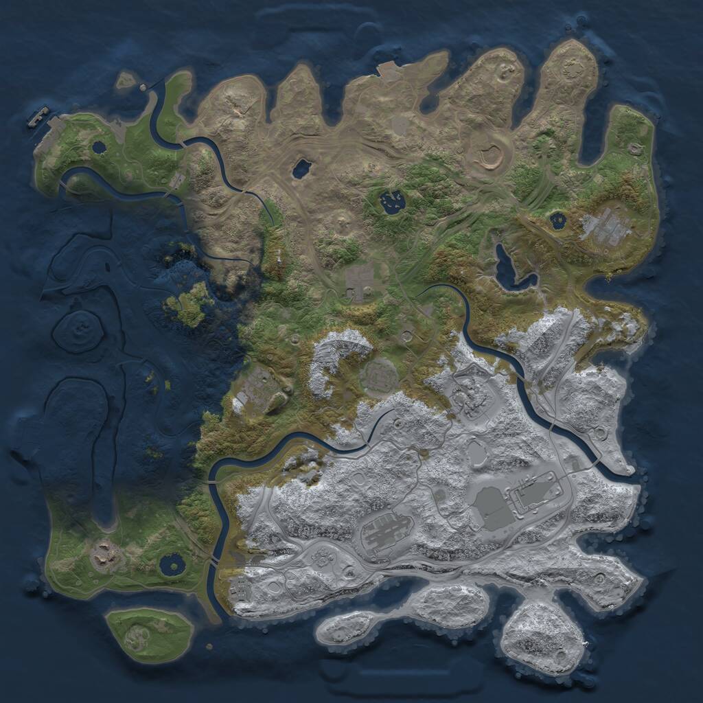 Rust Map: Procedural Map, Size: 4333, Seed: 16112022, 17 Monuments