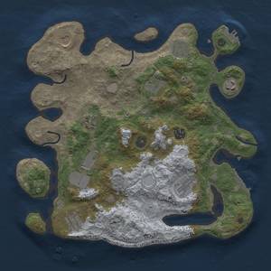 Thumbnail Rust Map: Procedural Map, Size: 3500, Seed: 18513081, 19 Monuments