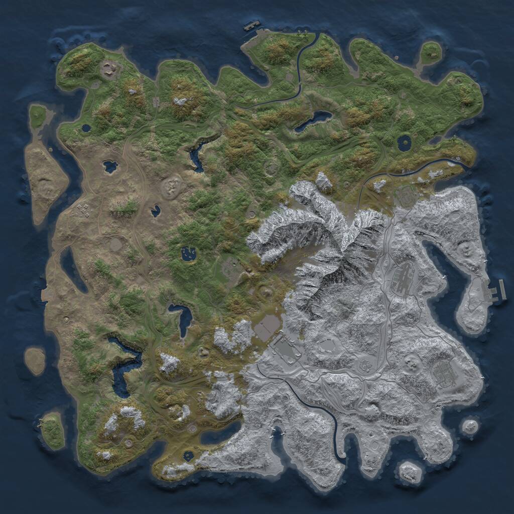 Rust Map: Procedural Map, Size: 5000, Seed: 22179900, 15 Monuments