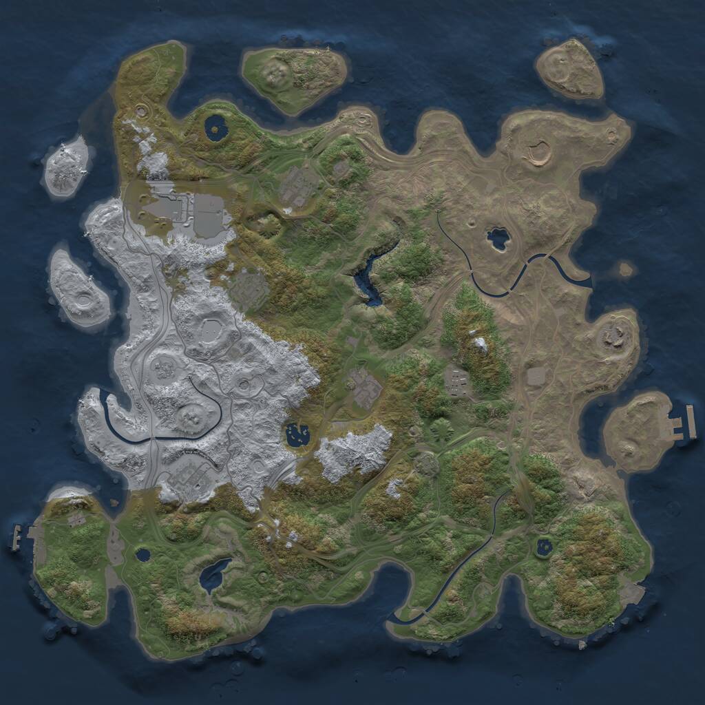 Rust Map: Procedural Map, Size: 4250, Seed: 18803, 15 Monuments