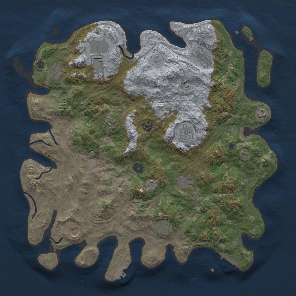 Rust Map: Procedural Map, Size: 4250, Seed: 97084227, 20 Monuments