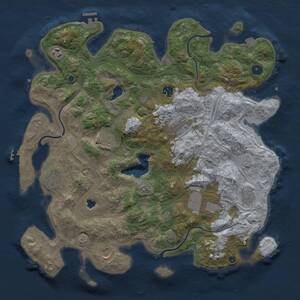 Thumbnail Rust Map: Procedural Map, Size: 4250, Seed: 83, 15 Monuments